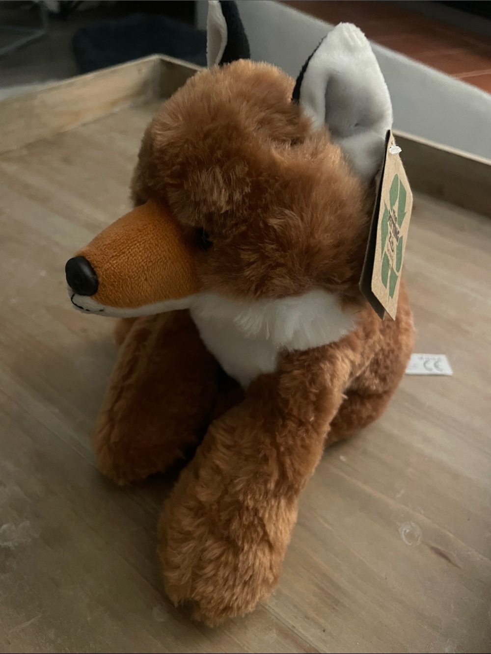 Plush Fox Stuffed Animal - Brown & White - The Petting Zoo  8 in